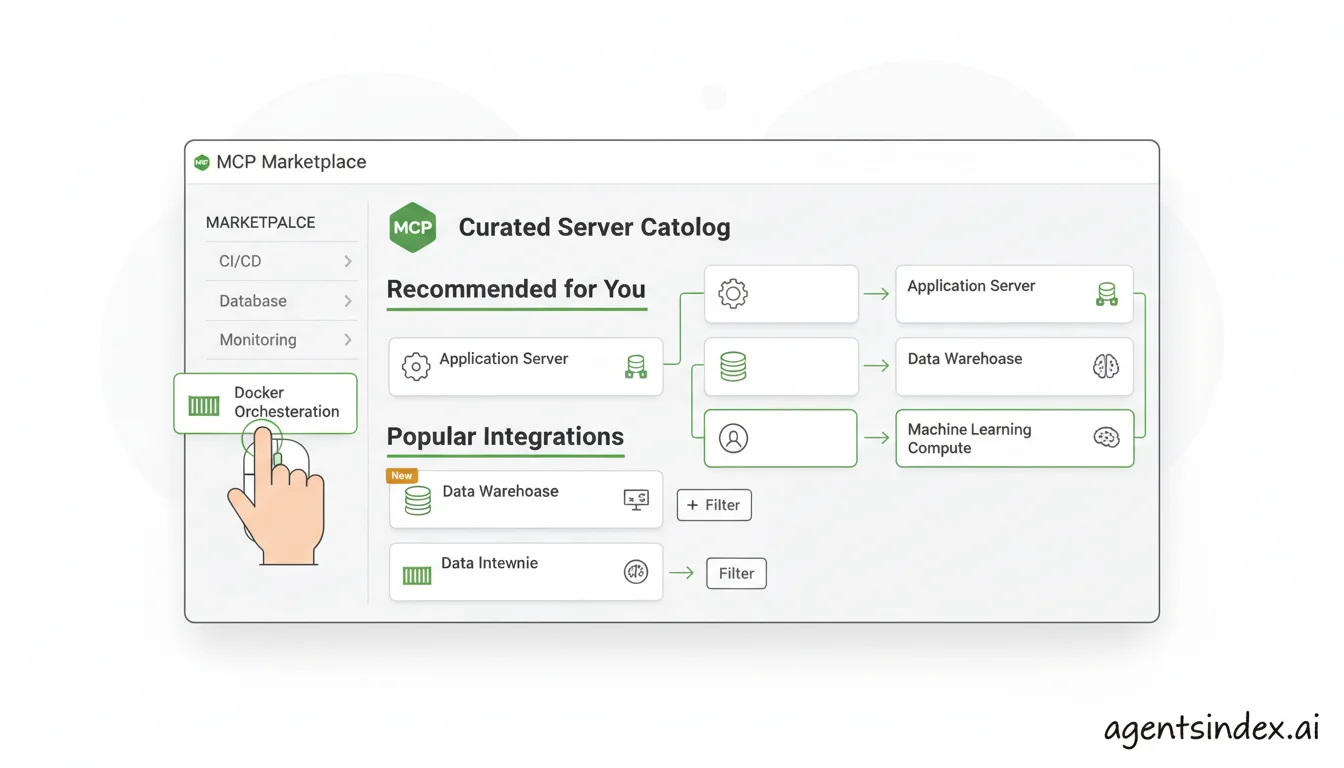 MCP Marketplace integration interface showing available Model Context Protocol servers in Cline