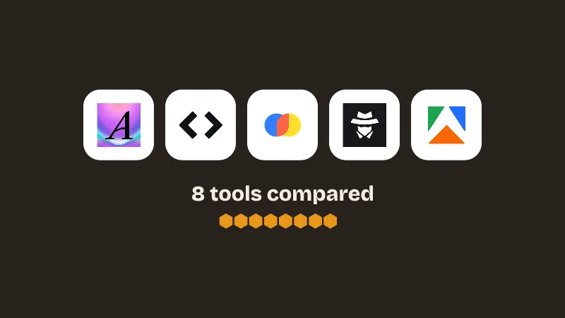 Logos of Arcade.dev, AgentQL, Chroma, AgentMail, Apify. 8 tools compared.