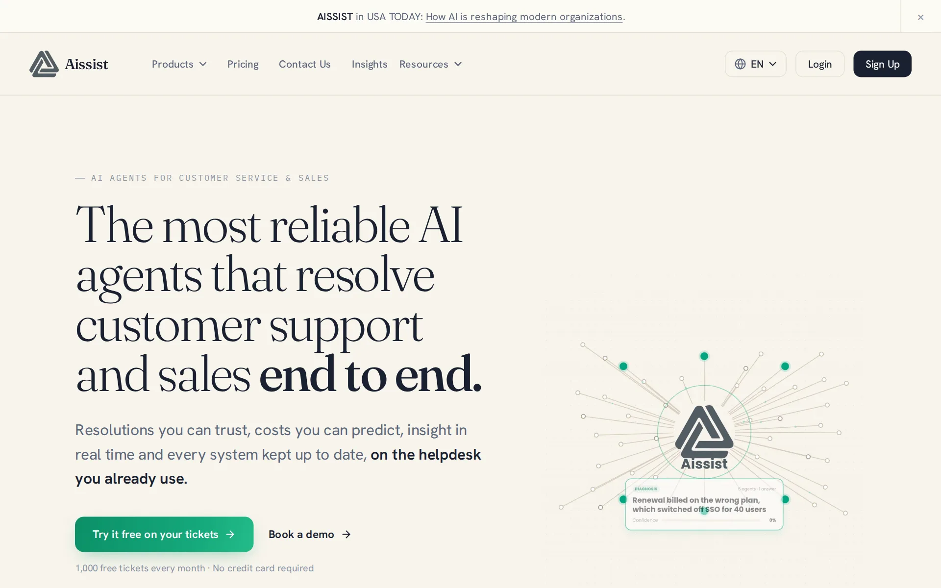 Screenshot of Aissist.io