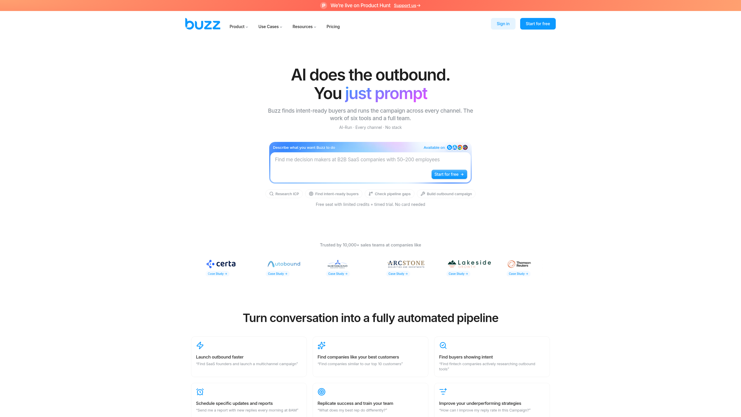 Screenshot of Buzz.ai