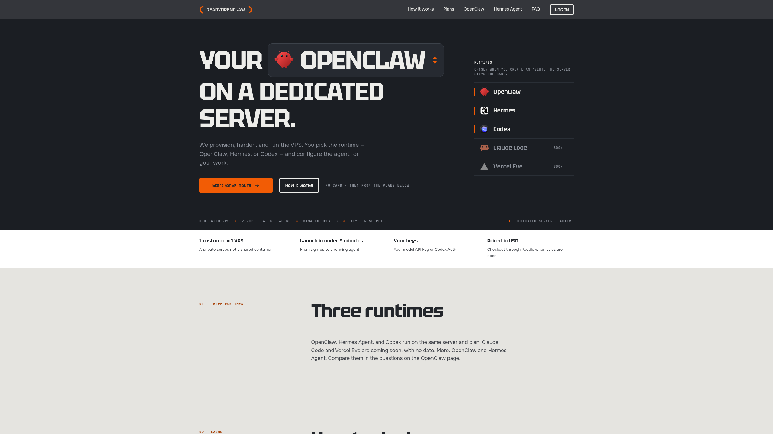 Screenshot of ReadyOpenClaw